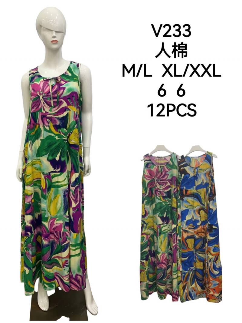 Sukienki damskie Roz M/L-XL-2XL, Mix kolor Paczka 12 szt